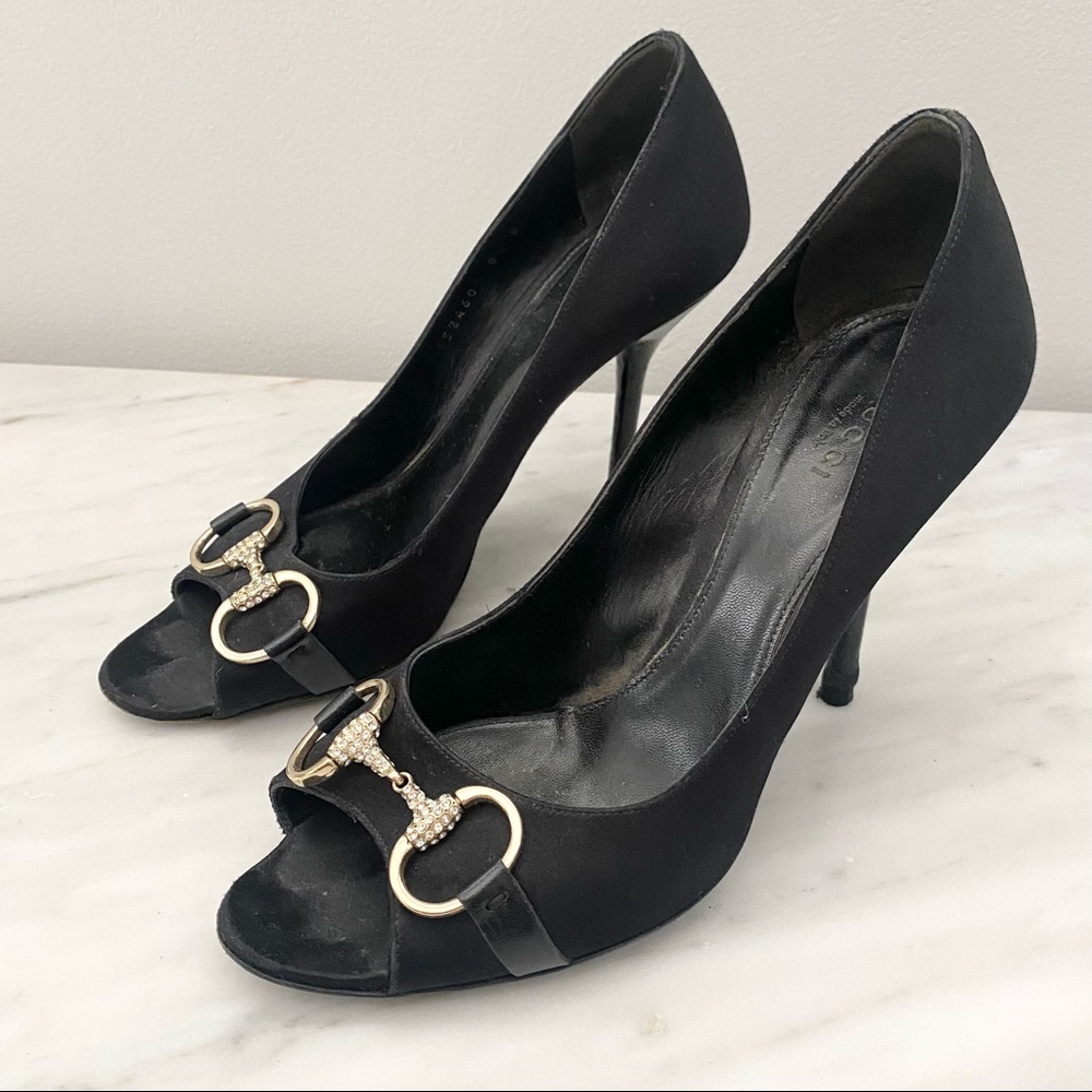 Gucci High Heels Rhinestone Buckle